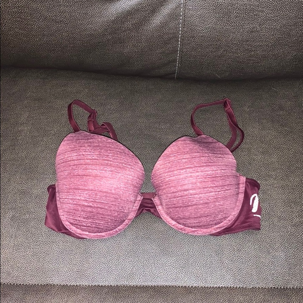 Burgundy PINK push up bra